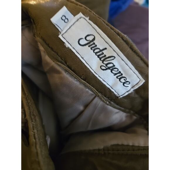 Leather Pants 30x30 Indulgence Brand Vintage Size 8 Buttery Soft Brown - Picture 5 of 6